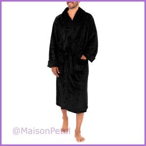 Comfort-Soft Fleece Robe, Relaxed Fit, Shawl Collar, Waist Tie Belt